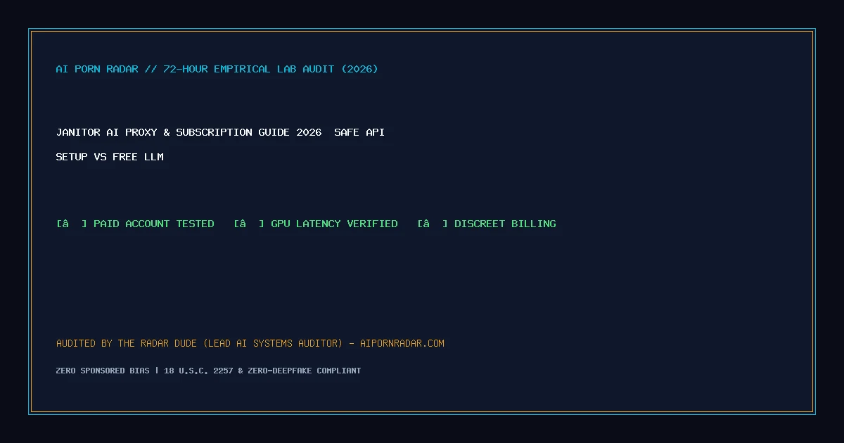 Janitor AI Proxy & Subscription Guide (2026) – Safe API Setup vs Free LLM