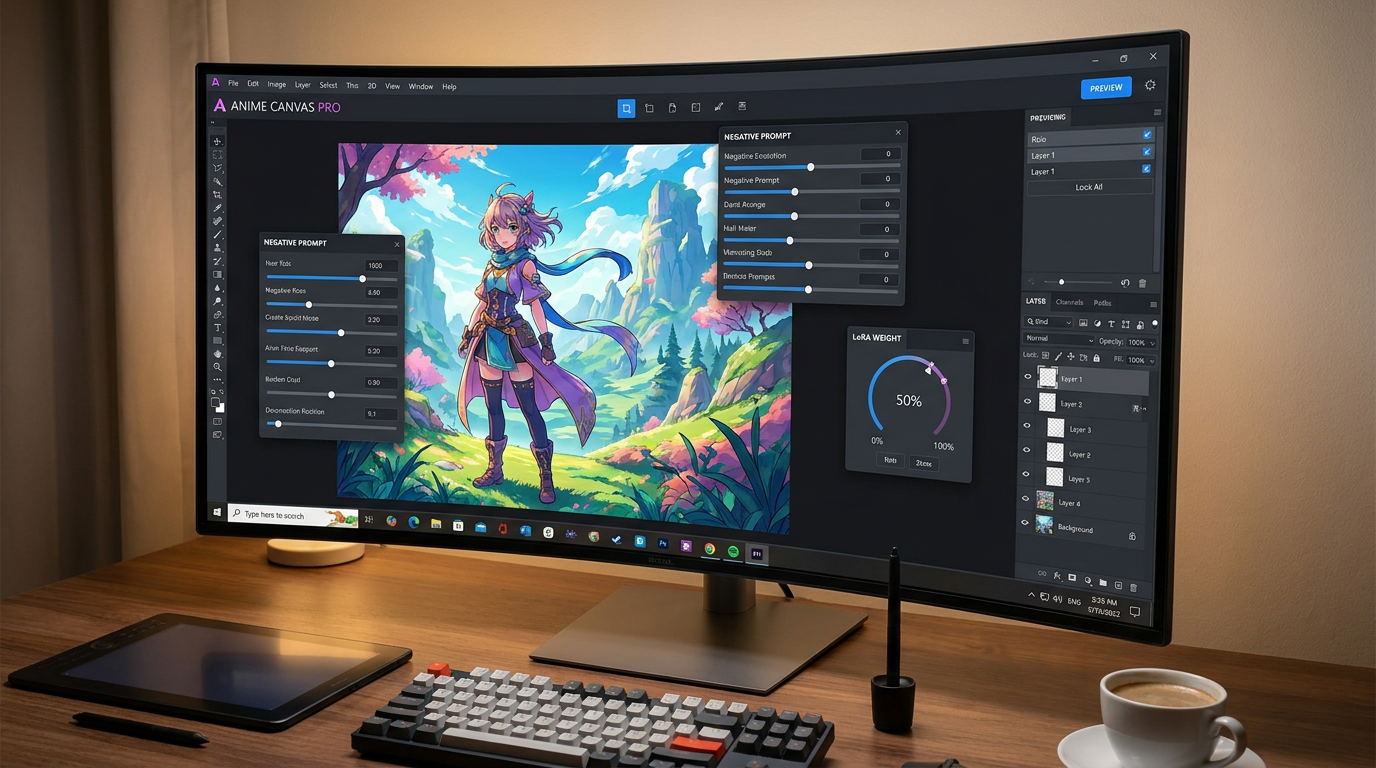 Promptchan AI - AI Software Interface and Feature Dashboard