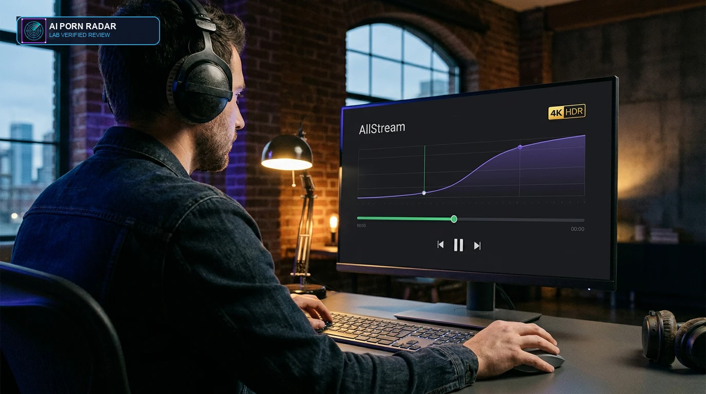 AllPornStream Review - AI Software Interface and Feature Dashboard