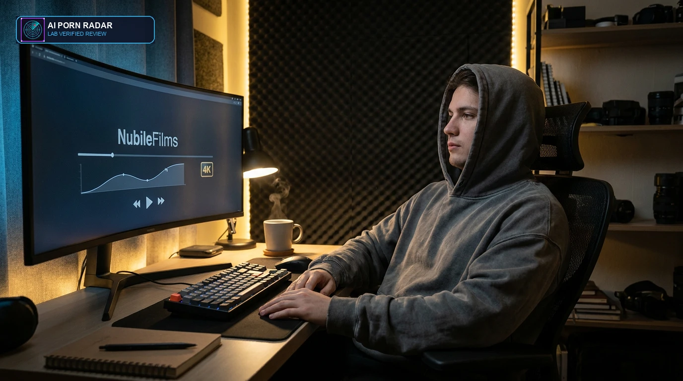 NubileFilms Review - AI Software Interface and Feature Dashboard
