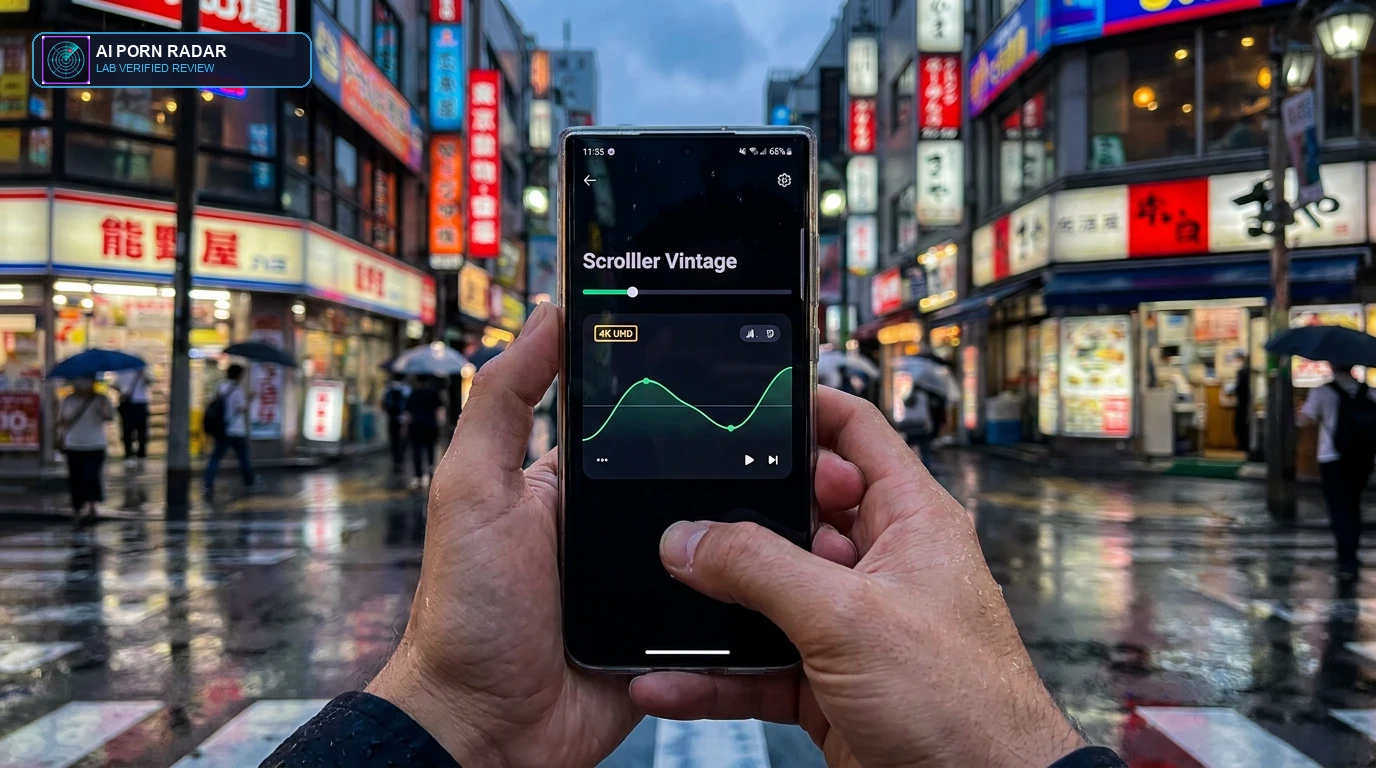 Scrolller Vintage Review - AI Software Interface and Feature Dashboard