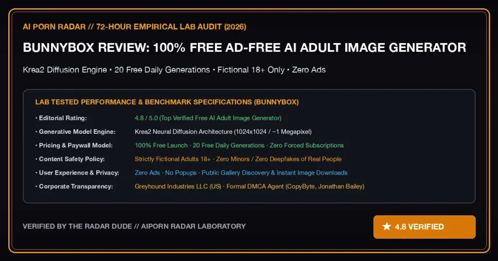 BunnyBox Review (2026): 100% Free, Ad-Free Adult AI Image Generator Lab Test