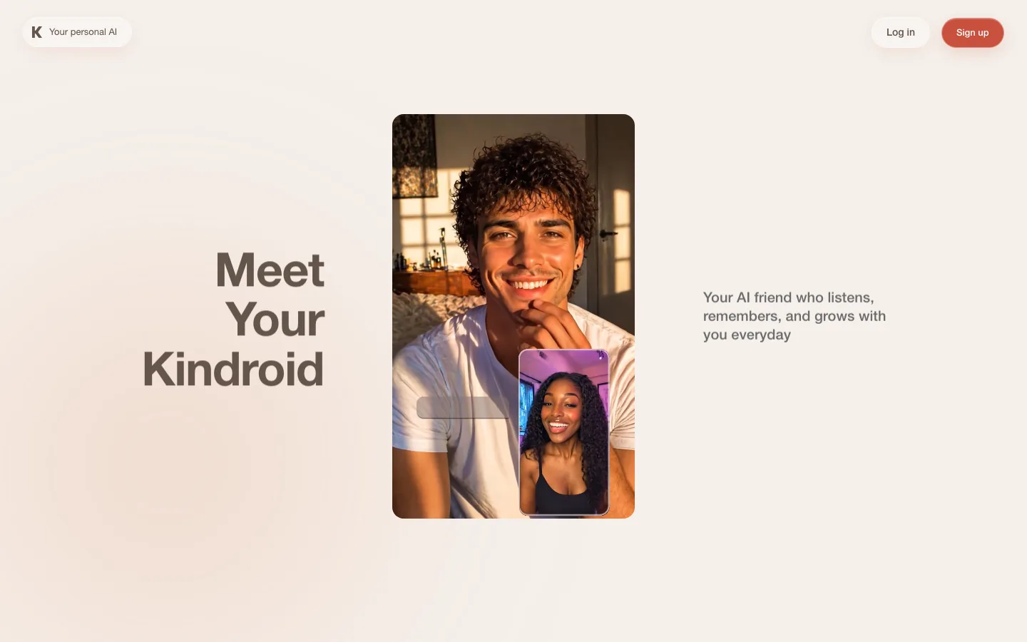 Kindroid AI long-term conversational memory chat interface and avatar customization