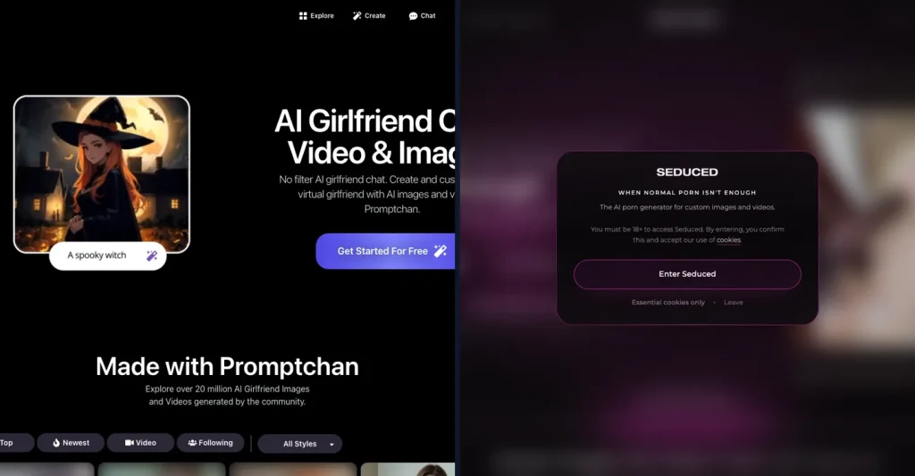 Promptchan vs Seduced AI (2026) – Anime vs Photorealism